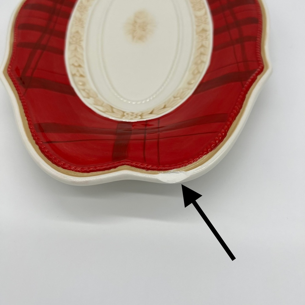 Fitz and Floyd Town & Country Collection Holiday Oval Serving Tray - Picture 5 of 5